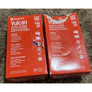 2 Medicom Vulcan Nitrile Glove Gant General Purpose 150 Automotive Size Medium